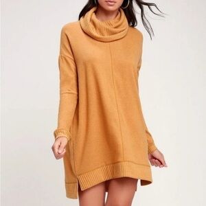 Cozy Cowl Neck Sweater Dress